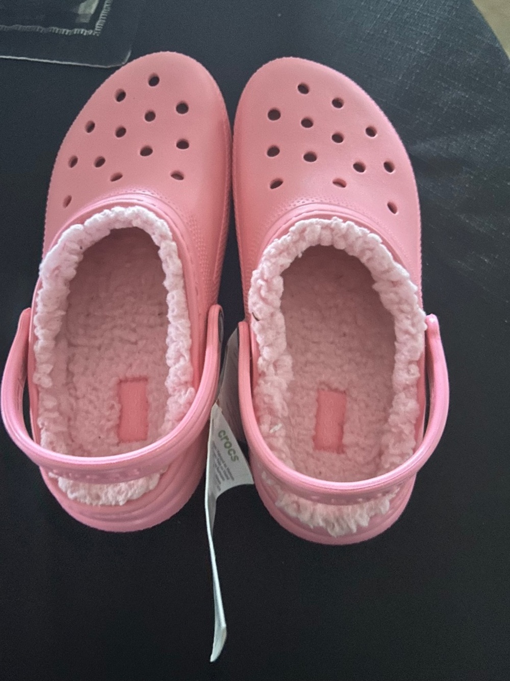 CROCS size J4 lined fuzzy